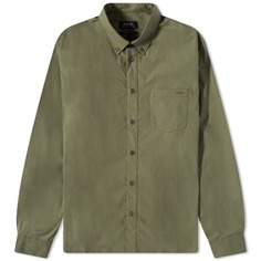 A.P.C. Рубашка на пуговицах с логотипом Eduoard, зеленый