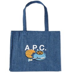 END. х A.P.C. Джинсовая сумка-тоут для покупок Diane &apos;Coffee Club&apos;