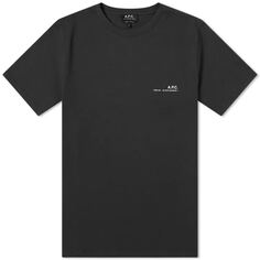 A.P.C. Товар: футболка с логотипом, черный