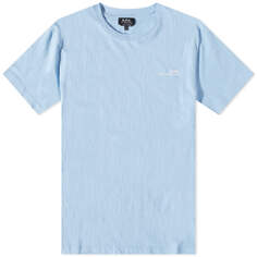 A.P.C. Товар: футболка с логотипом, синий