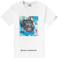 Футболка AAPE x Jean Michel Basquiat, белый