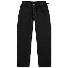 Свободные зауженные брюки Gramicci с ребристым краем, черный