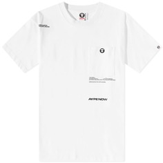 Силиконовая футболка с карманом для значка AAPE Now, белый