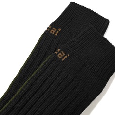 Носки в рубчик с логотипом Sacai, черный