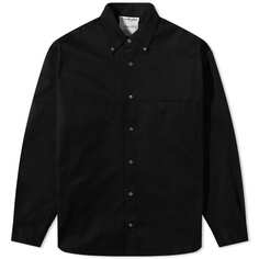 Acne Studios Odrox Хлопковая твиловая рубашка, черный
