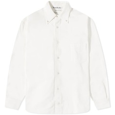 Acne Studios Odrox Хлопковая твиловая рубашка, белый