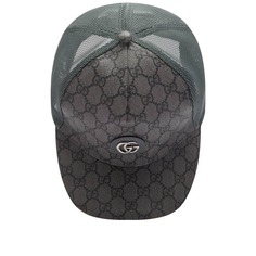 Жаккардовая кепка Gucci Supreme с узором GG, черный