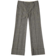 Шерстяные расклешенные брюки Gucci Catwalk, серый