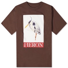 Футболка с рисунком Heron Preston Heron Bird, коричневый