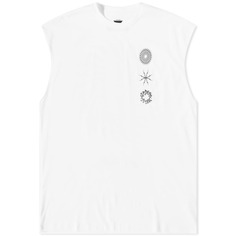 Хлопковая футболка без рукавов с надписью Pima Acronym, белый