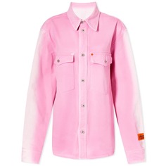 Джинсовая куртка-рубашка Heron Preston с градиентом, розовый