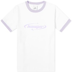 Укороченная футболка с принтом Holzweiler Hanger, белый