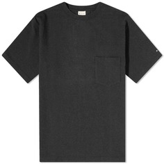 Плотная футболка Snow Peak из переработанного хлопка, черный