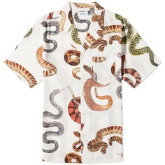 Рубашка Soulland Orson со змеиным рисунком, коричневый
