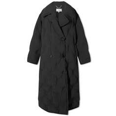 Нейлоновое пуховое пальто Maison Margiela, черный