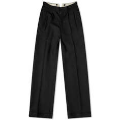 Maison Margiela Свободные брюки строгого кроя со средней посадкой, черный