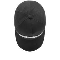 Хлопковая кепка с винтажным логотипом Balmain, черный