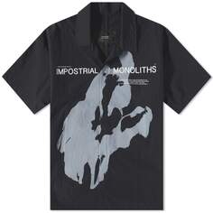 Рубашка для отпуска Tobias Birk Nielsen Ai с сериграфией, черный