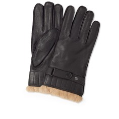 Кожаные перчатки Barbour, коричневый