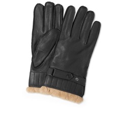 Кожаные перчатки Barbour, черный