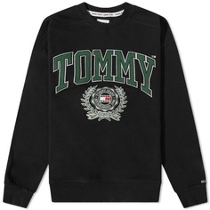 Свитшот с круглым вырезом Tommy Jeans, черный