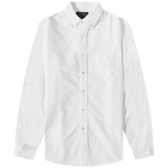 Оксфордская рубашка на пуговицах Beams Plus, белый