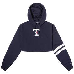 Укороченное худи с флагом Tommy Jeans Letterman