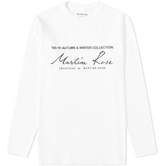 Классическая футболка с длинным рукавом и логотипом Martine Rose, белый