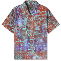 Рубашка для отдыха с принтом Beams Plus Batik, фиолетовый