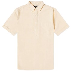 Оксфордская рубашка с короткими рукавами Beams Plus BD Popover, желтый
