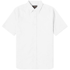 Оксфордская рубашка Beams Plus BD с короткими рукавами COOLMAX, белый