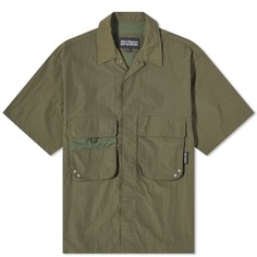 Рубашка Uniform Bridge с сетчатыми карманами и рукавами, оливковый