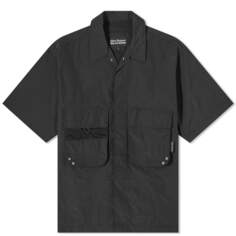Рубашка с коротким рукавом и сетчатым карманом Uniform Bridge, черный