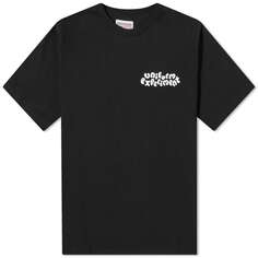 Широкая монохромная футболка Uniform Experiment Insane Monochrome, черный