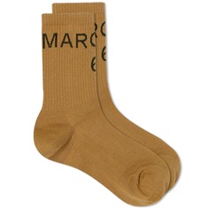 Носки с логотипом MM6 Maison Margiela, хаки