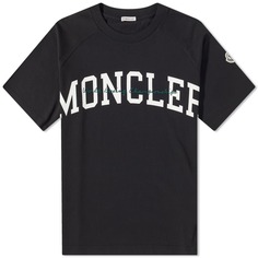 Moncler Футболка с логотипом Varsity, черный