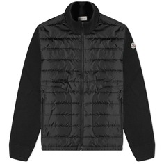 Moncler Пуховая трикотажная куртка, черный