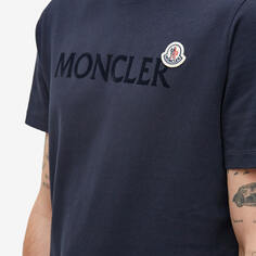 Футболка с текстовым логотипом Moncler