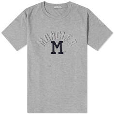 Moncler Футболка с тисненым логотипом M, серый
