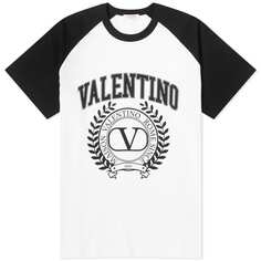 Футболка Valentino с гербом, белый/черный