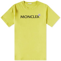 Футболка с текстовым логотипом Moncler, зеленый