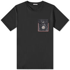 Moncler Карманная футболка, черный