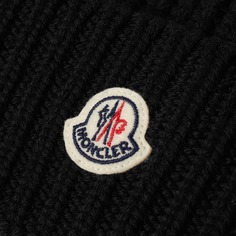 Шапка-бини с логотипом Moncler, черный