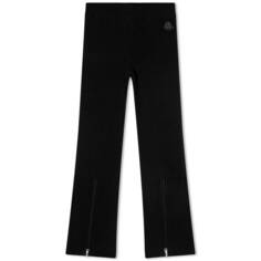 Трикотажные брюки с логотипом Moncler, черный