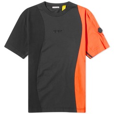 Футболка Moncler Genius x Adidas Originals, черный/оранжевый