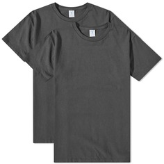 Комплект из 2 однотонных футболок Velva Sheen, черный