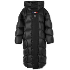 Длинное пуховое пальто Moncler Genius x Adidas Originals Oreiller, черный