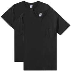 Комплект из 2 футболок с карманами Velva Sheen, черный