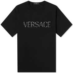 Футболка с логотипом Versace Croc, черный