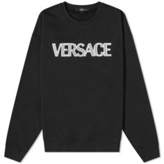 Свитшот с логотипом Versace, черный